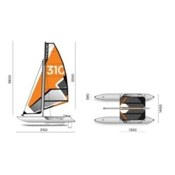 MiniCat 310 Sport Katamaran Aufblasbares Segelboot -GUMOTEX Verkaufsgeschäft minicat 310 sport katamaran aufblasbares segelboot 3